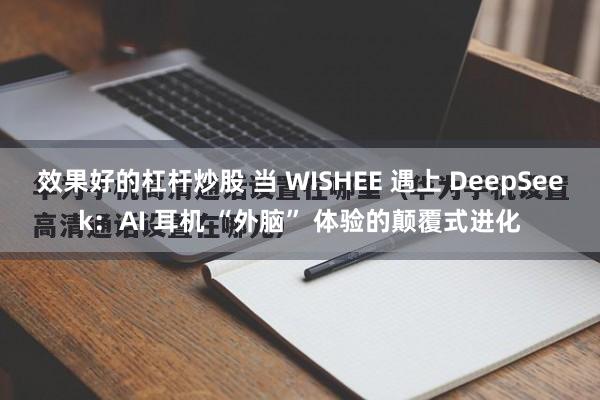 效果好的杠杆炒股 当 WISHEE 遇上 DeepSeek：AI 耳机 “外脑” 体验的颠覆式进化