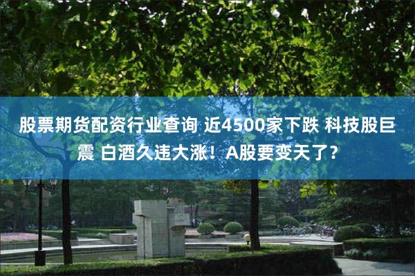 股票期货配资行业查询 近4500家下跌 科技股巨震 白酒久违大涨！A股要变天了？